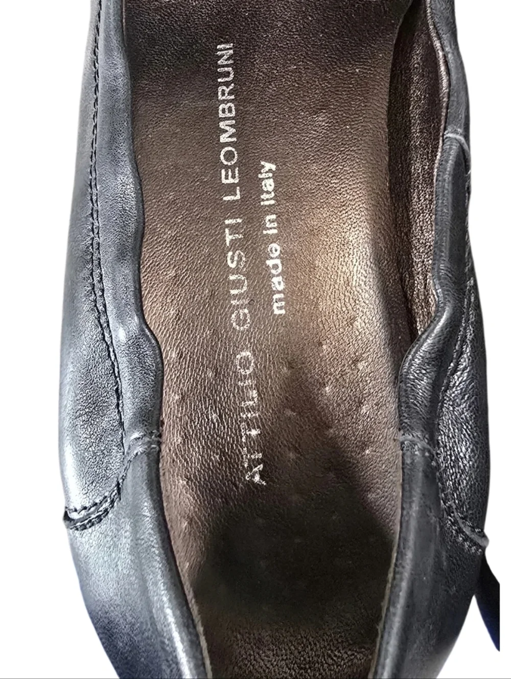 AGL Attilio Giusti Leombruni Black Leather Block Heel Pumps Heels Italy! 39/8.5 - Picture 6 of 6